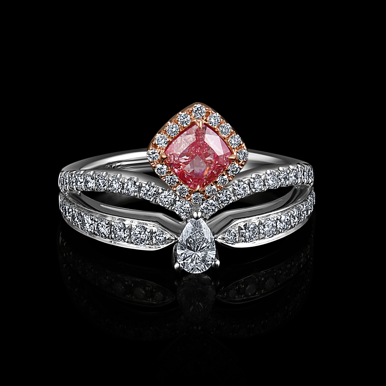 US SHOW STOCK LIST-1156 R24335RW-143894 18KRW 5.47G 1PD 0.17CT 54RD 0.53CT 1CD 0.64CT