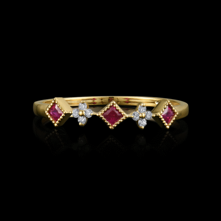 R29551Y-RU-LG-177649 18KY 0.91G 3PRRU 0.21CT 8RD 0.05CT