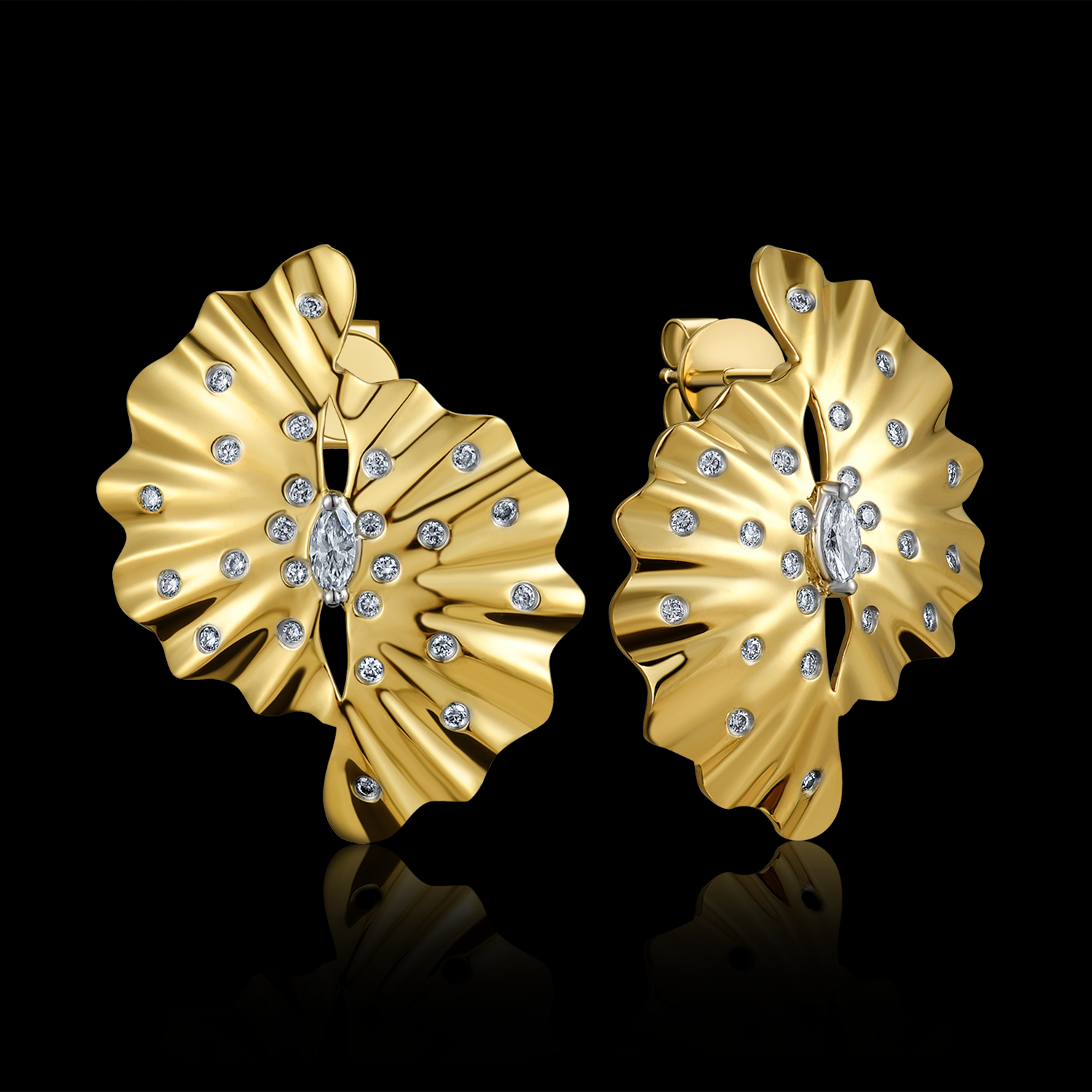 US SHOW STOCK LIST-453 E29961YW-LG-183184 18KT 6.43G 2MD 0.11CT 48RD 0.21CT
