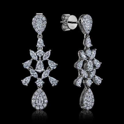 KIE22385W-130174 18KT 4.76G 8MD 0.62CT 16PD 1.82CT 48RD 0.78CT
