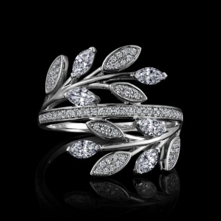 BKR100485W-134236 18KT 2.9G 6MD 0.53CT 65RD 0.23CT