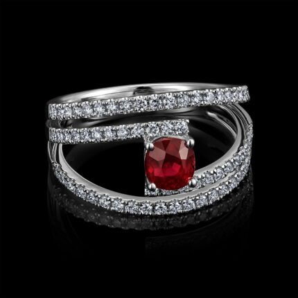 KIR21887W-123164 18KT 5.39G 1RU-UN 1.05CT 64RD 0.53CT AIGS GB21102013 1.0PCS