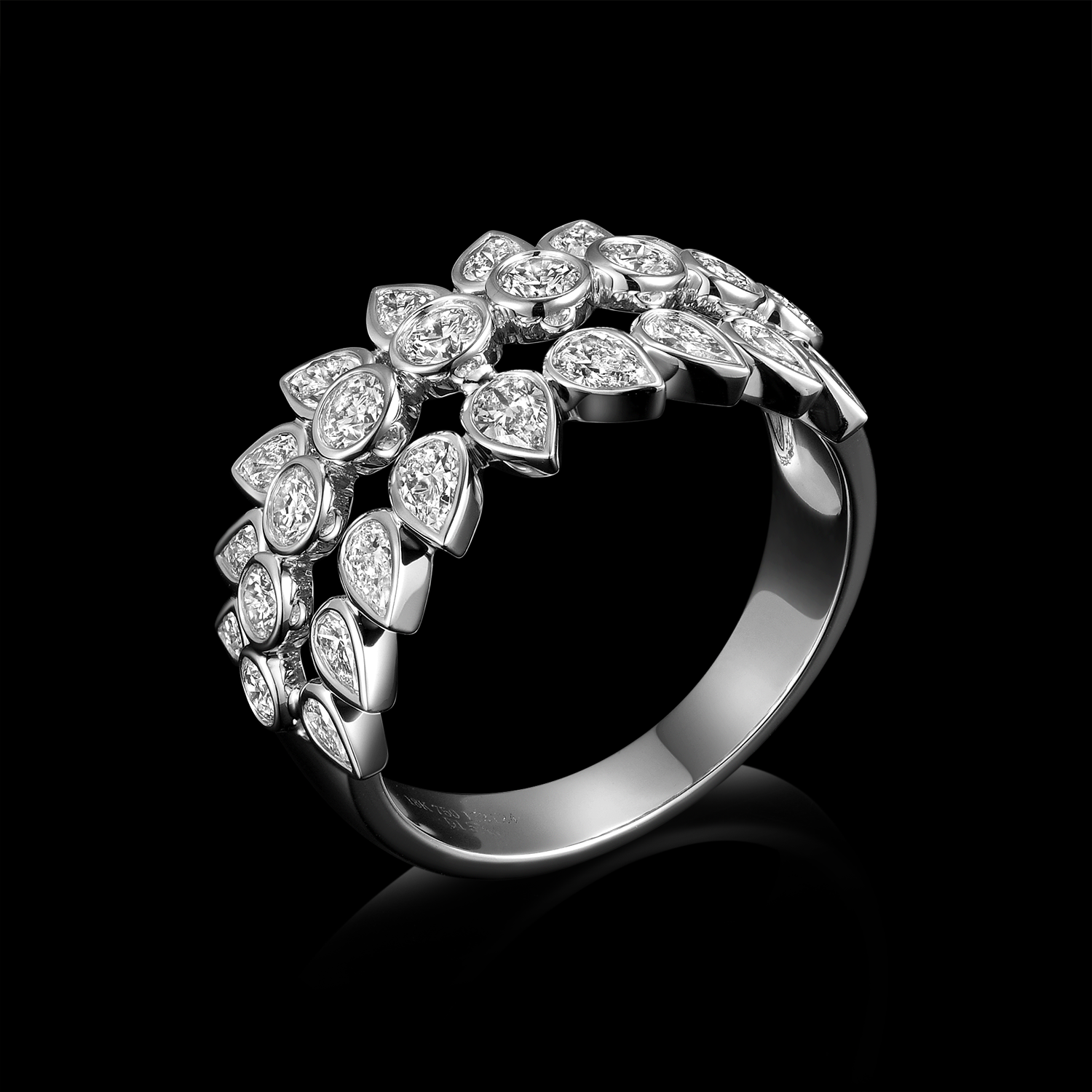 US SHOW STOCK LIST-706 KIR22577W-133125 18KT 4.89G 18PD 1.03CT 9RD 0.49CT