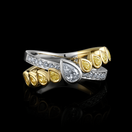KIR25089YW-150507 18KT 5.75G 9PD 0.74CT 17RD 0.18CT