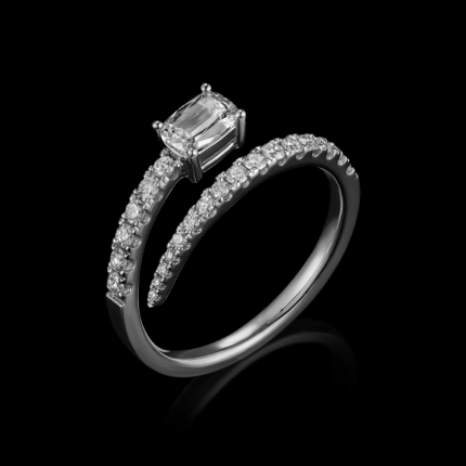 KIR26537W-158322 18KT 2.92G 1CU 0.31CT 22RD 0.34CT